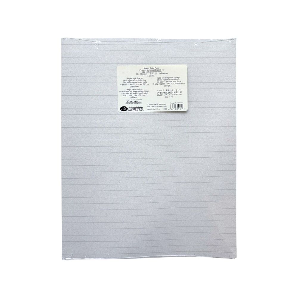SPARGO RULED PAPER Creative Memories Scrapbook Paper Pack NEW NWT Journaling Box